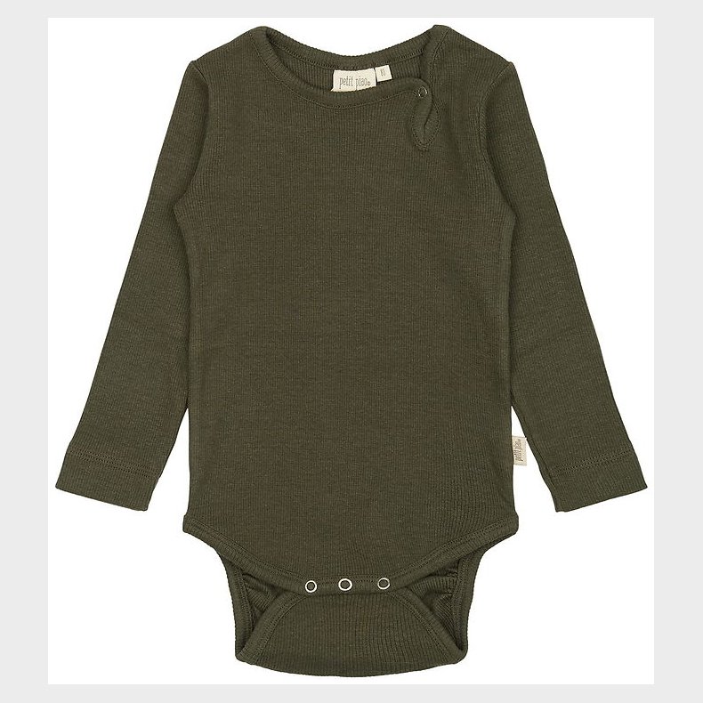 Petit Piao Body l/� - Rib - Modal - Green Leaf