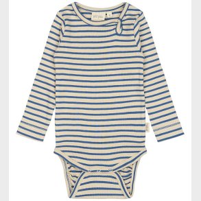 Petit Piao Body l/ - Rib - Modal - True Navy/Off White