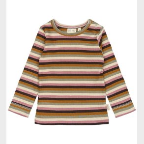 Petit Piao Bluse - Rib - Modal - Nostalgic Rose/Multi Striped