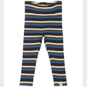 Petit Piao Leggings - Rib - Modal - True Navy/Multi Stripe