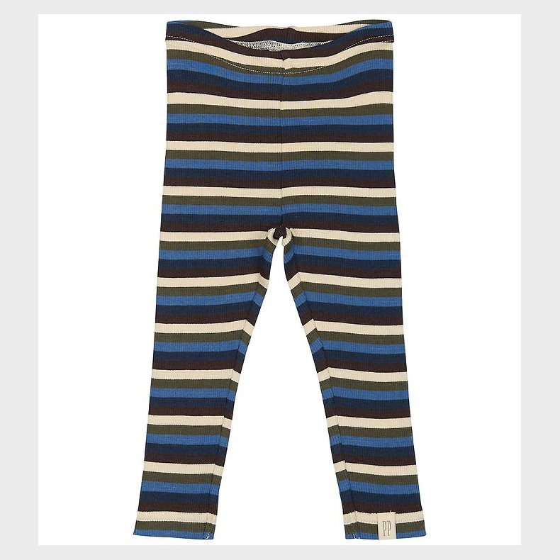 Petit Piao Leggings - Rib - Modal - True Navy/Multi Stripe