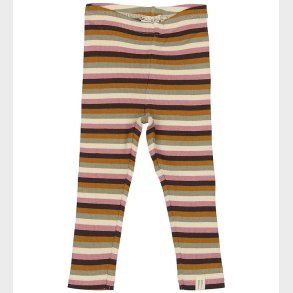 Petit Piao Leggings - Rib - Modal - Nostalgic Rose/Multi Stripe