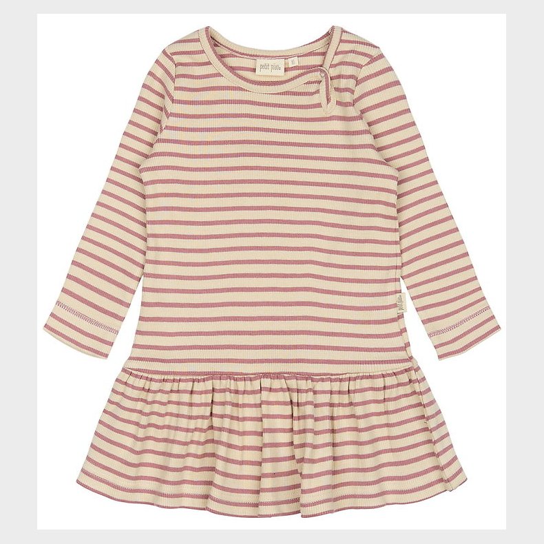 Petit Piao Kjole - Rib - Modal - Nostalgic Rose/Off White