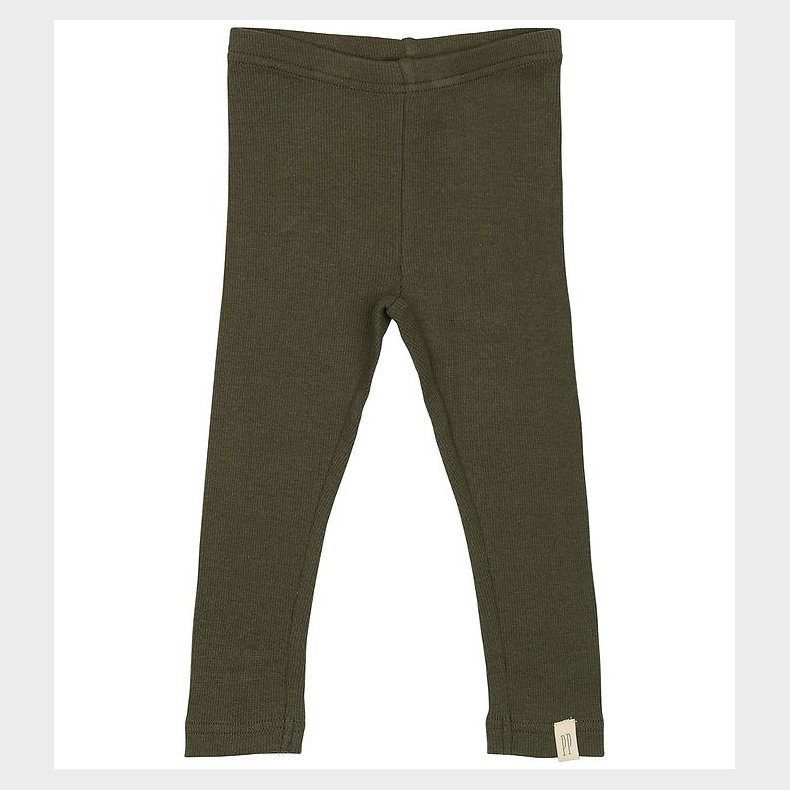Petit Piao Leggings - Rib - Modal - Green Leaf