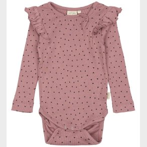 Petit Piao Body l/ - Rib - Modal - Nostalgic Rose/Coffee