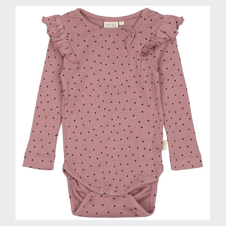 Petit Piao Body l/ - Rib - Modal - Nostalgic Rose/Coffee