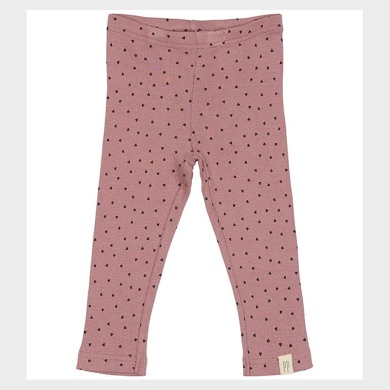 Petit Piao Leggings - Rib - Modal - Nostalgic Rose/Coffee Bean