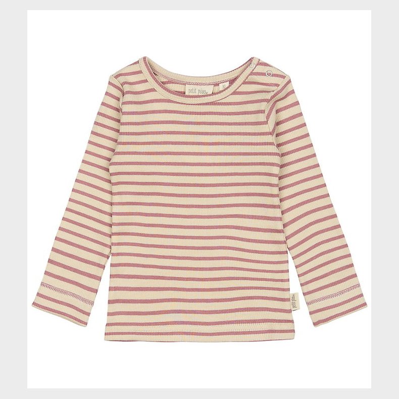 Petit Piao Bluse - Rib - Modal - Nostalgic Rose/Off White
