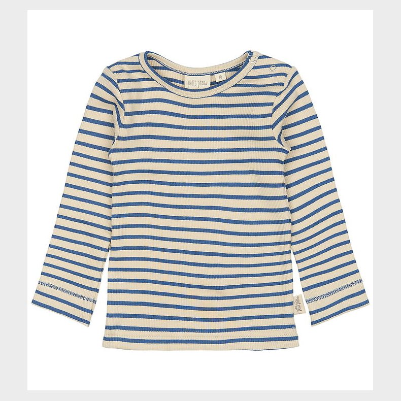 Petit Piao Bluse - Rib - Modal - True Navy/Off White