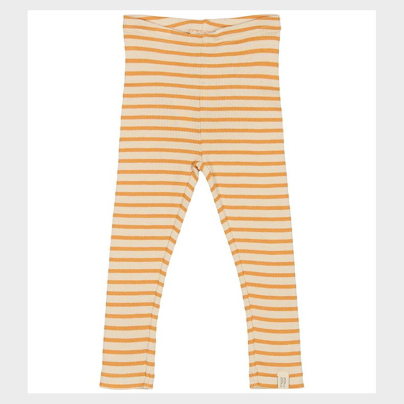 Petit Piao Leggings - Rib - Modal - Sunflower/Off White