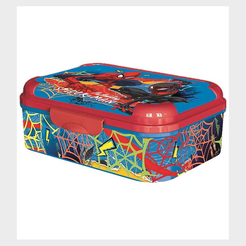 Spiderman Madkasse - 17x13,5x6,2 cm - Bl/Rd