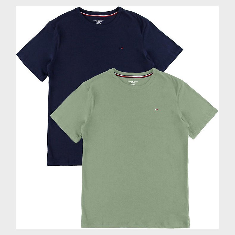 Tommy Hilfiger T-shirt - 2-pak - Utility Sage/Desert Skyblue