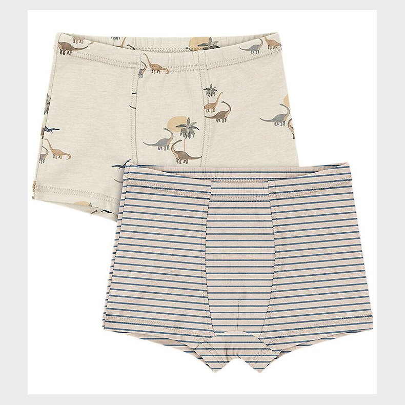 Konges Sljd Boxershorts - 2-pak - Gots - Kubi/Stripe Bluie