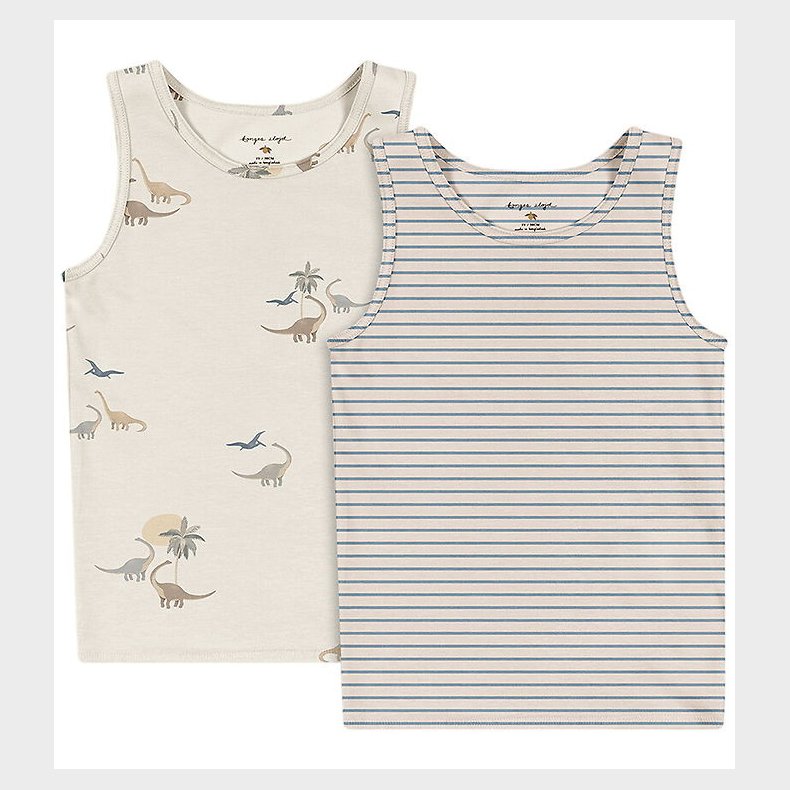 Konges Sljd Undertrjer - 2-pak - Gots - Kubi/Stripe Bluie