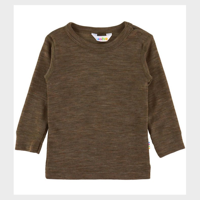 Joha Bluse - Uld/Silke - Brun Meleret