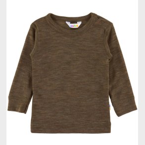 Joha Bluse - Uld/Silke - Brun Meleret