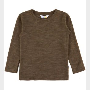 Joha Bluse - Uld/Silke - Brun Meleret