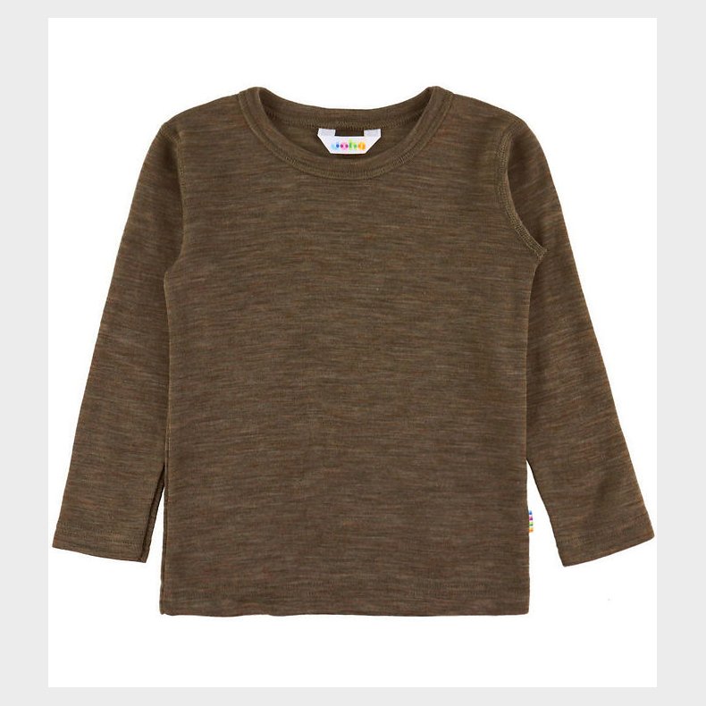 Joha Bluse - Uld/Silke - Brun Meleret