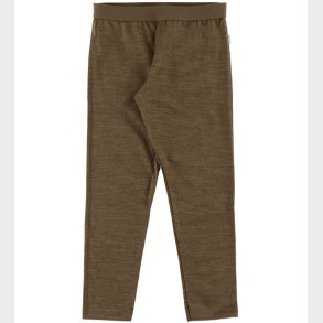 Joha Leggings - Uld/Silke - Brun Meleret