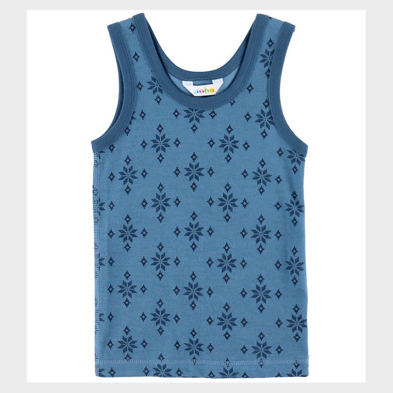 Joha Undertr�je - Uld/Bomuld - Bl� m. Snefnug