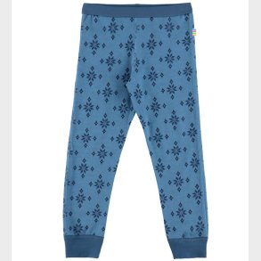 Joha Leggings - Uld/Bomuld - Bl m. Snefnug