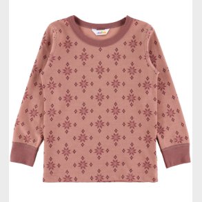 Joha Bluse - Uld/Bomuld - Rose m. Snefnug