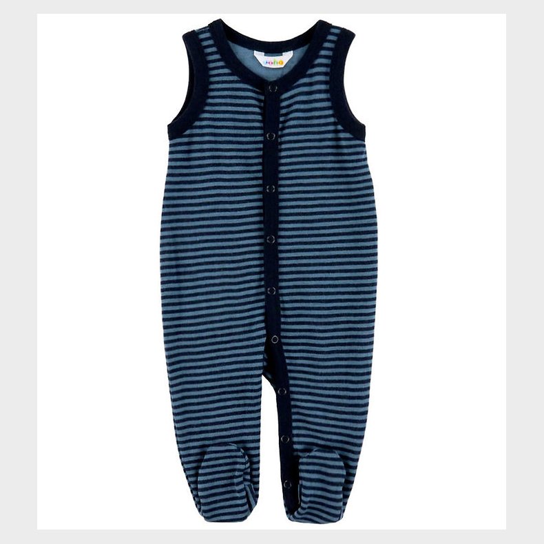 Joha Sparkedragt - Uld - Bl� m. Striber