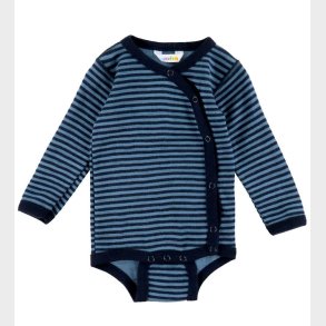Joha Sl�-om Body l/� - Uld - Bl� m. Striber