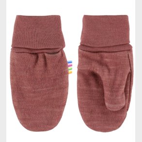 Joha Luffer m. Tommel - Uld/Bambus - M�rk Rose