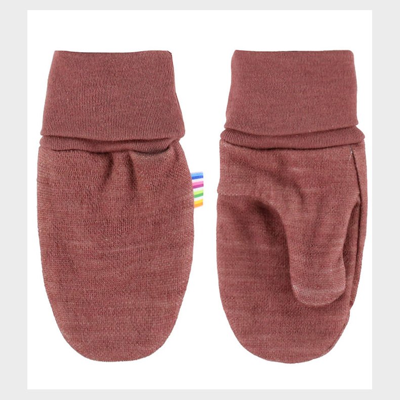 Joha Luffer m. Tommel - Uld/Bambus - M�rk Rose