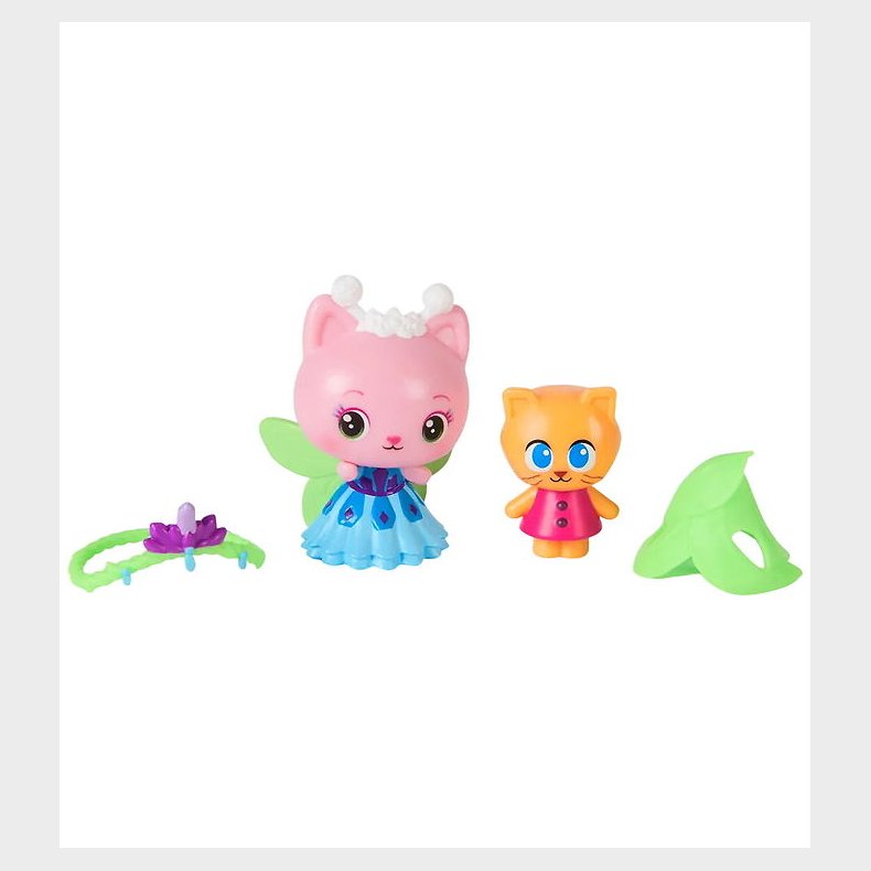 Gabby's Dollhouse Figurst - 4 Dele - Queen Kitty Fairy & Kitty