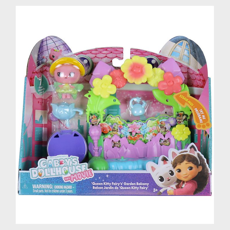 Gabby's Dollhouse St - 7 Dele - Balcony Set - Queen Kitty Fairy