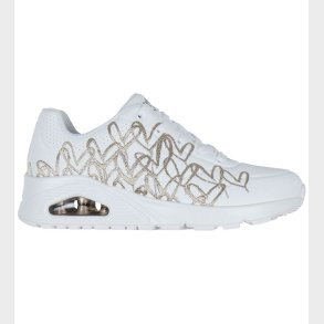 Skechers Sko - UNO Golden Heart - White/Rose Gold