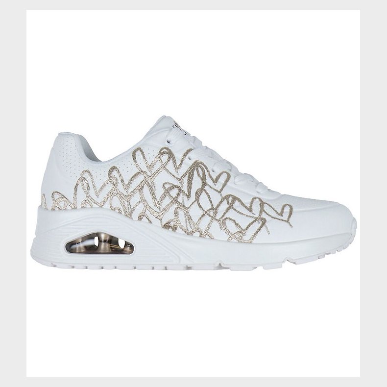 Skechers Sko - UNO Golden Heart - White/Rose Gold