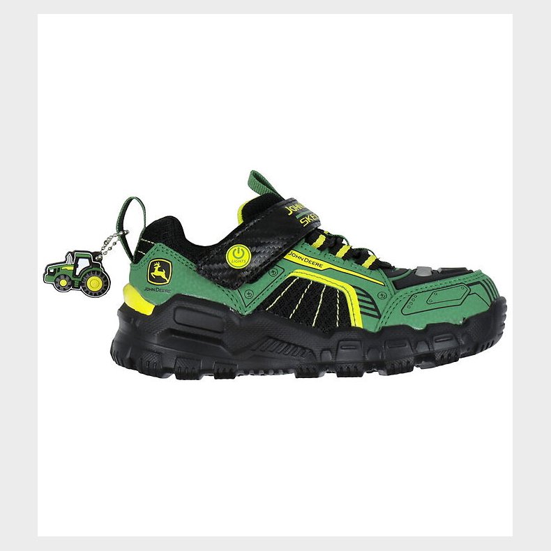 Skechers Sko m. Lys - Rugged Brights - John Deere - Gr�n/Sort