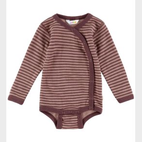 Joha Sl�-Om Body l/� - Uld - Rose m. Striber