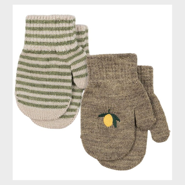 Konges Sljd Luffer - Uld/Akryl - Filla - 2-pak - Lemon/Stripe