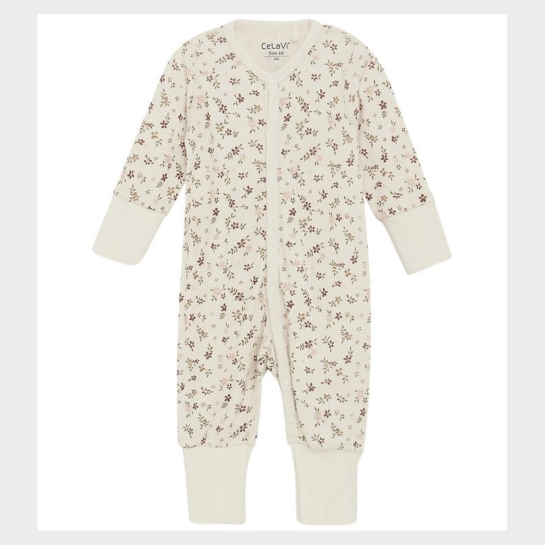 CeLaVi Heldragt - Uld - Marron m. Blomster