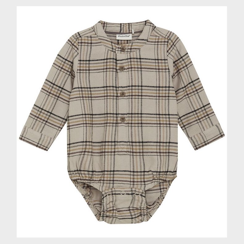 Minymo Skjortebody l/� - Oxford Tan
