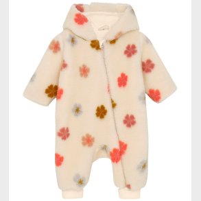 Minymo Fleecedragt - Sandshell m. Blomster