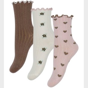 Name It Strmper - 3-pak - Rib - NmfNetti - Peppercorn/Burnished