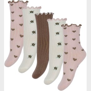 Name It Strmper - 5-pak - Rib - NmfNetti - Peppercorn/Burnished