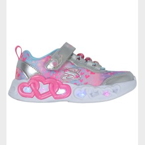 Skechers Sko m. Lys - Heart Jewels - Silver/Multi