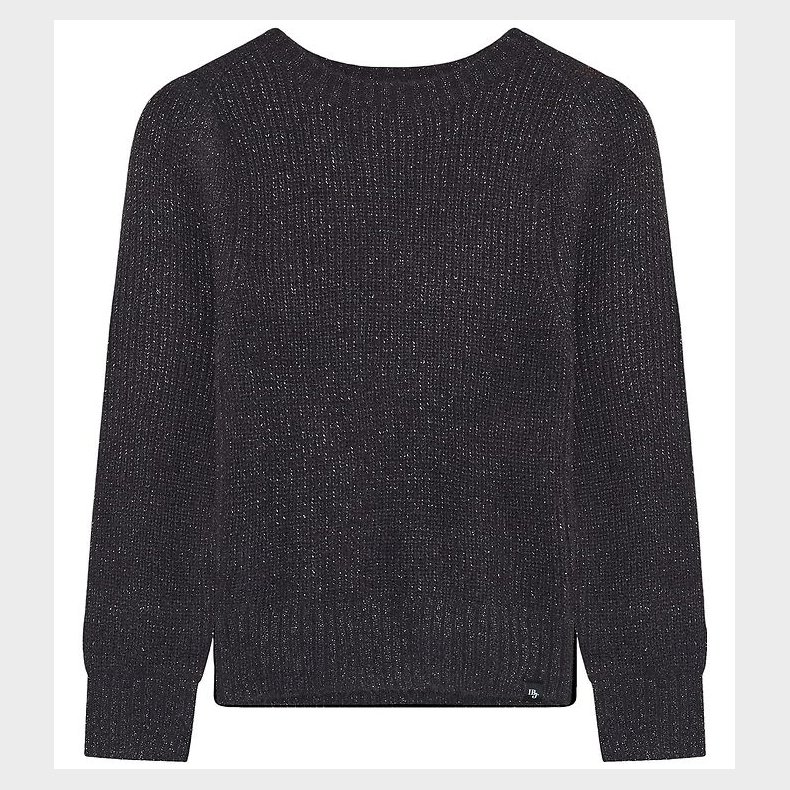 Indian Blue Jeans Bluse - Strik - Phantom m. Glimmer