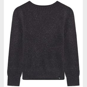 Indian Blue Jeans Bluse - Strik - Phantom m. Glimmer