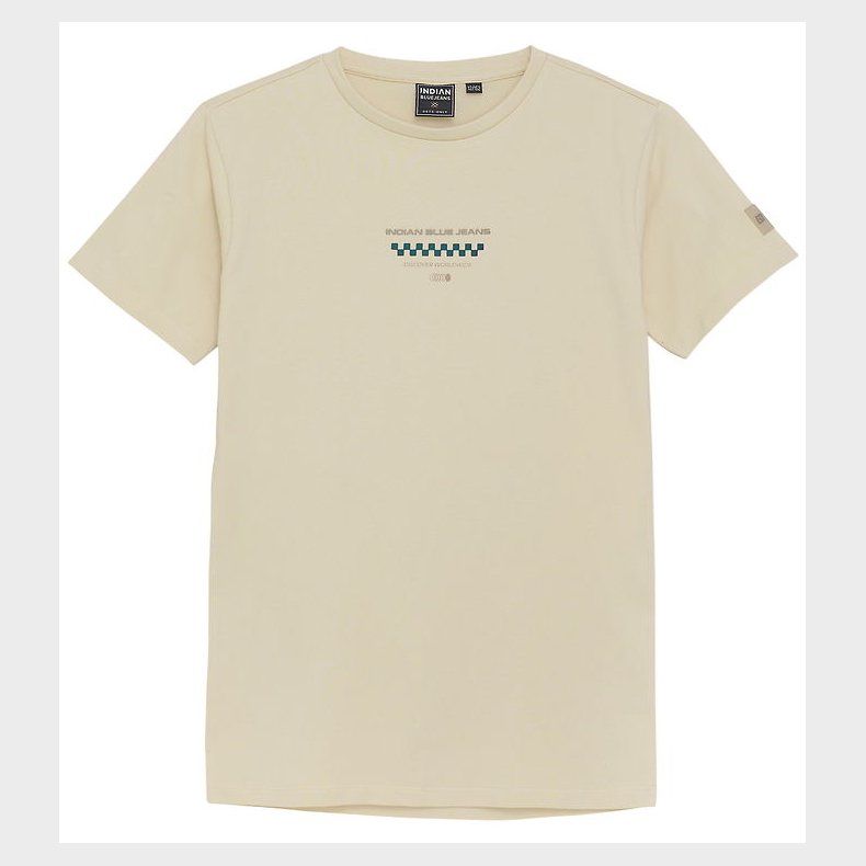 Indian Blue Jeans T-shirt - Sandshell m. Print
