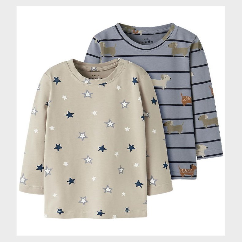 Name It Bluse - NbmVacion - 2-pak - Tradewinds/Island Fossil