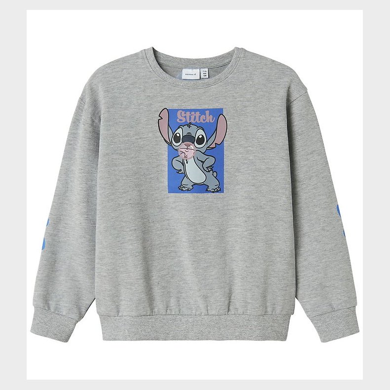 Name It Sweatshirt - NkfAkira - Stitch - Grey Melange