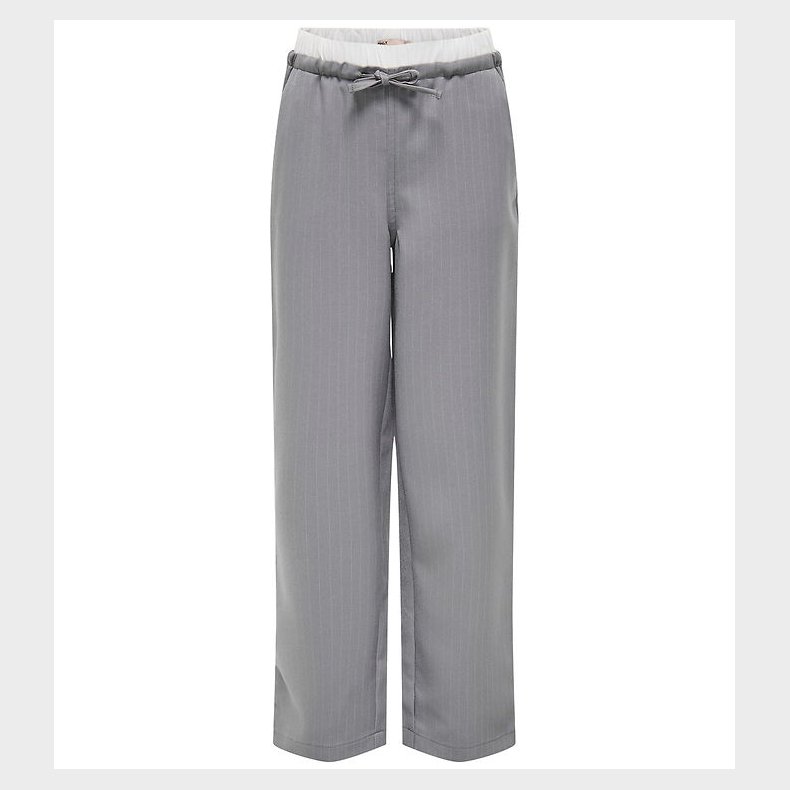 Kids Only Bukser - KogMiley - Medium Grey Melange/Boxer White