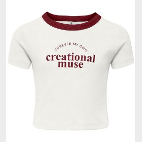 Kids Only T-shirt - Rib - KogVasity - Cloud Dancer/Muse/Cabernet